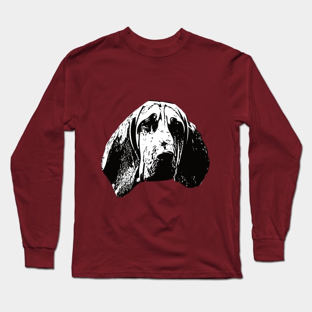 Bloodhound Face Long Sleeve T-Shirt by DoggyStyles